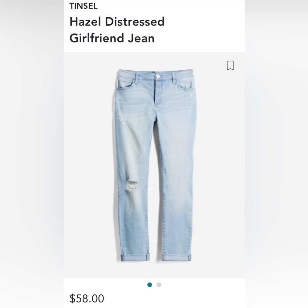 Tinsel cropped Jeans size 32